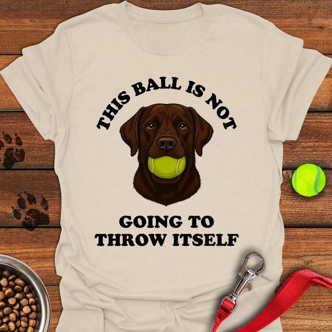 Labrador Throw The Ball T-Shirt Natural