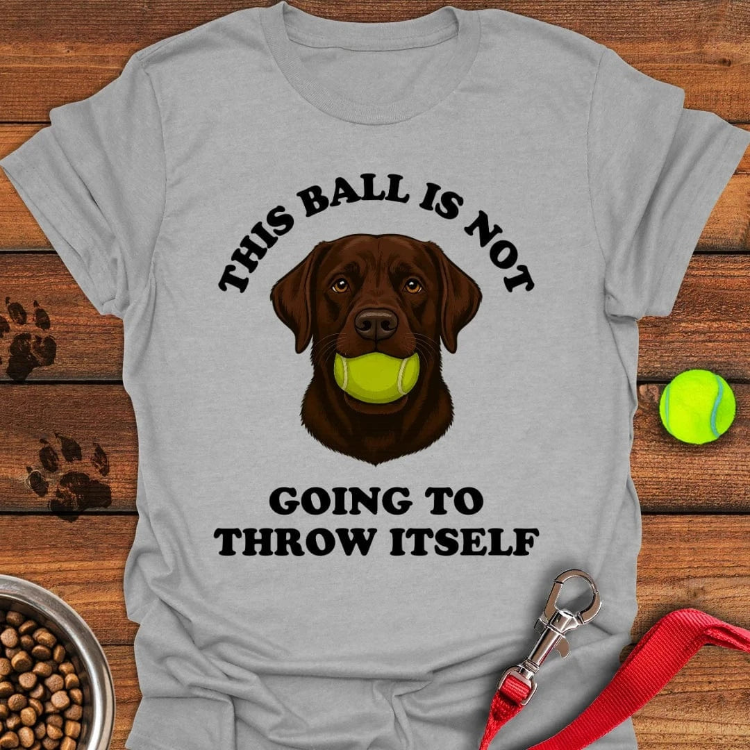 Labrador Throw The Ball T-Shirt Sport Grey