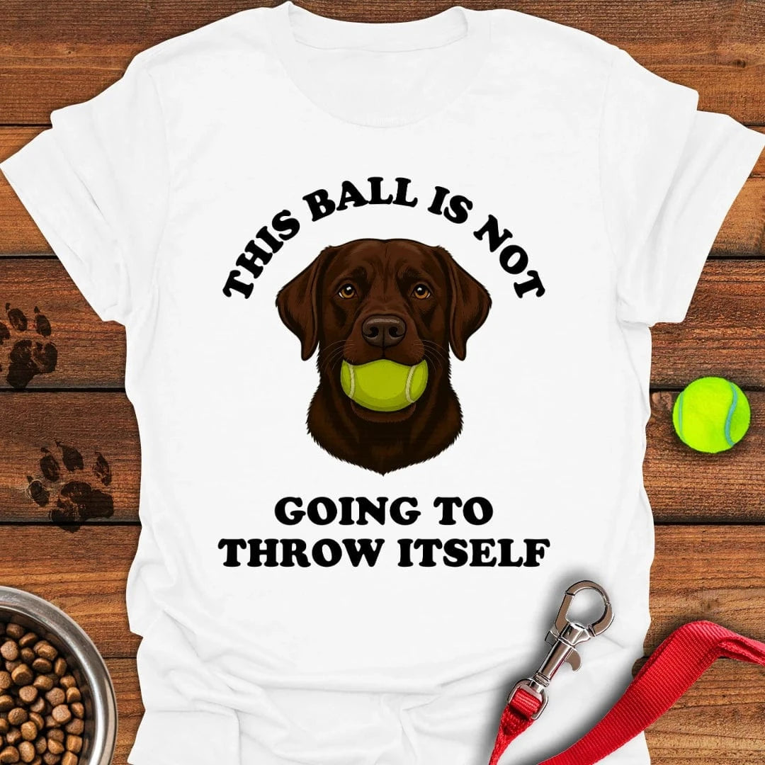 Labrador Throw The Ball T-Shirt White