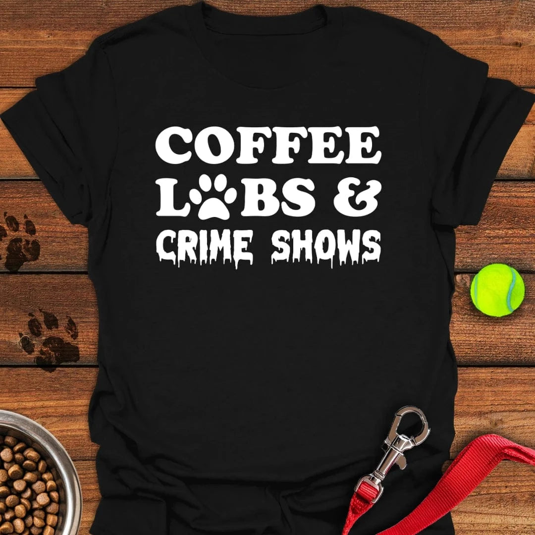 Coffee Labs & Crime Shows T-Shirt Black
