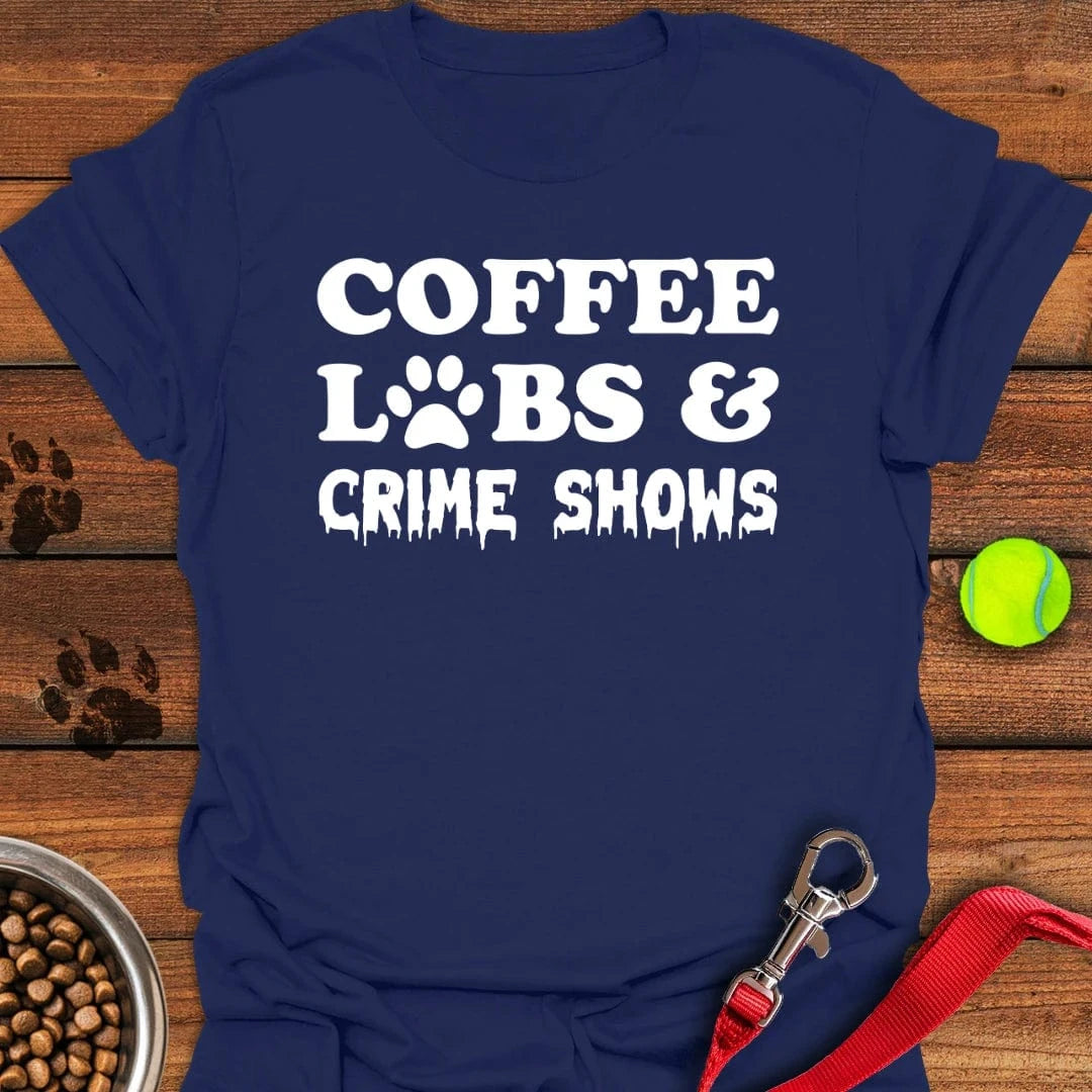 Coffee Labs & Crime Shows T-Shirt Navy