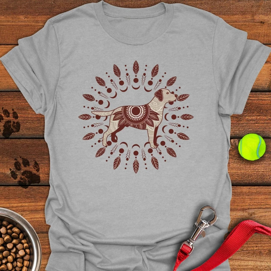 Labrador Boho Mandala T-Shirt Sport Grey