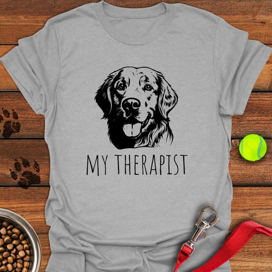 Golden Retriever My Therapist T-Shirt Sport Grey
