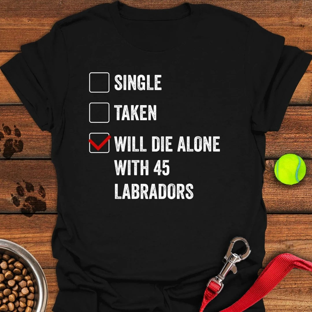 Labrador Relationship Status T-Shirt Black