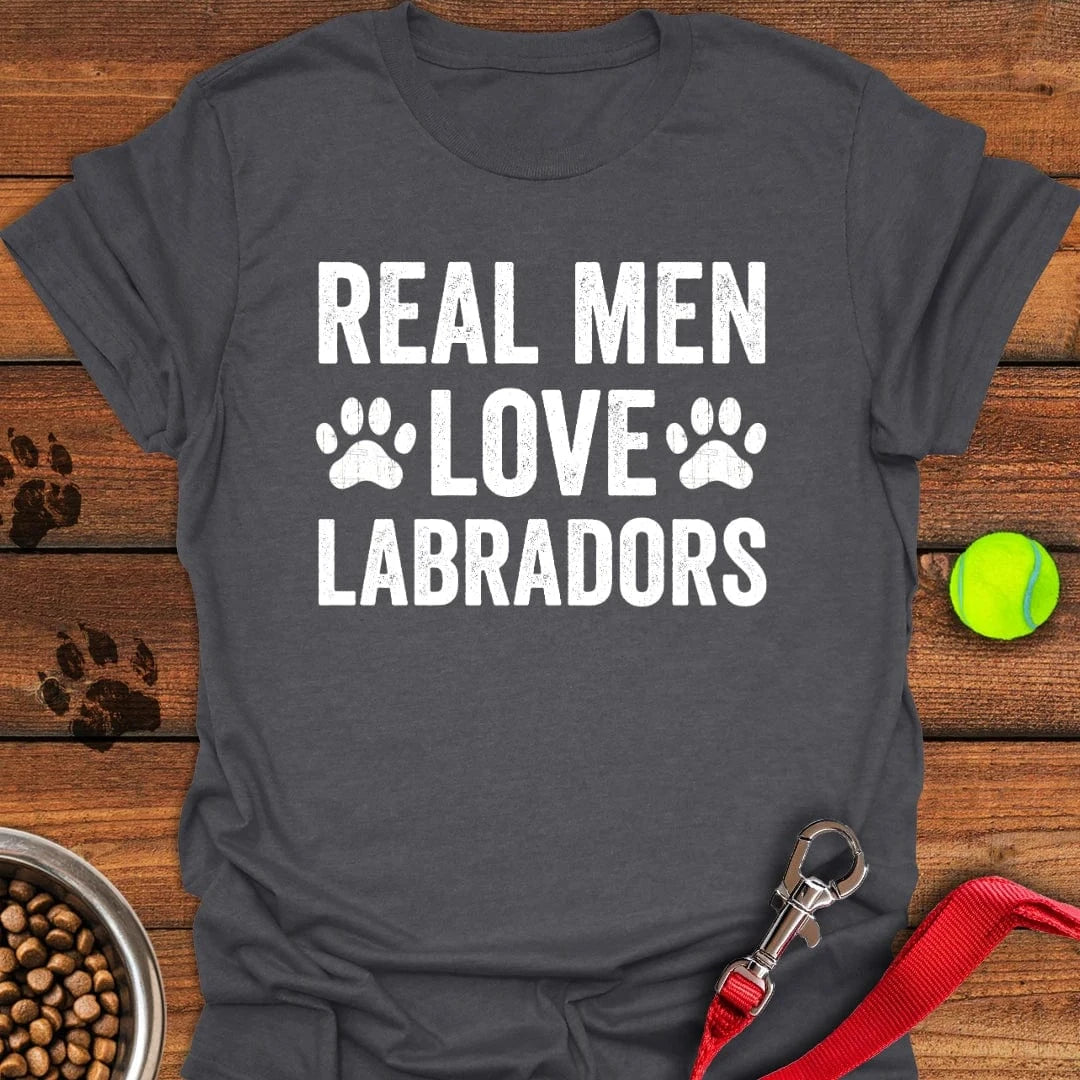 Real Men Love Labradors T-Shirt Dark Heather