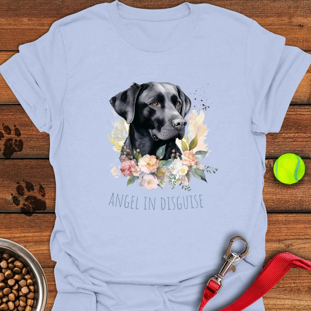 Angel In Disguise Labrador T-Shirt Light Blue
