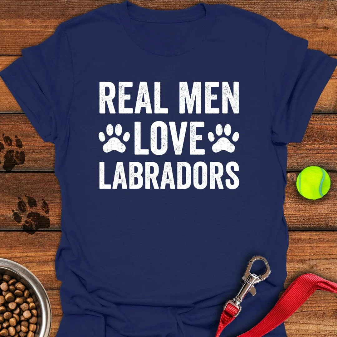 Real Men Love Labradors T-Shirt Navy