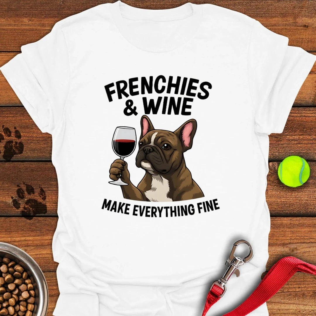 Frenchies & Wine T-Shirt White