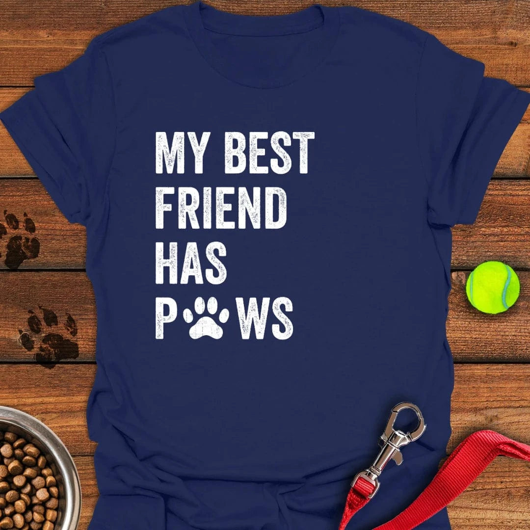My Best Friend Has Paws T-Shirt Navy