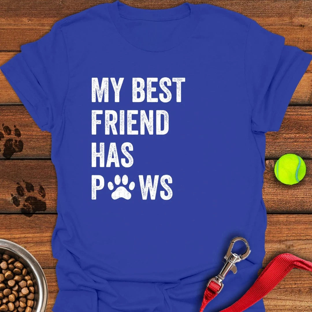 My Best Friend Has Paws T-Shirt Royal
