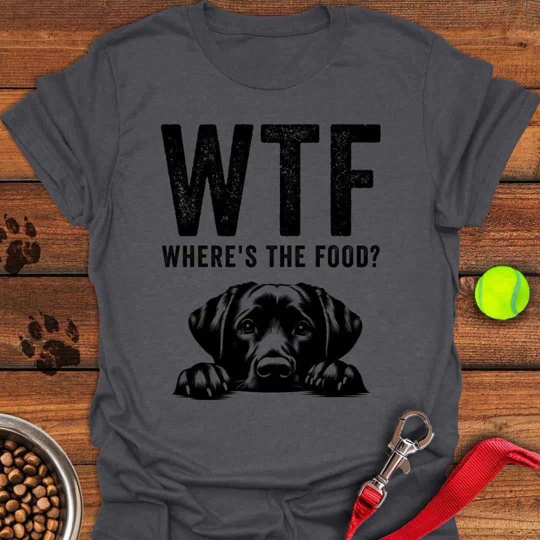 Where's The Food Labrador T-Shirt Dark Heather