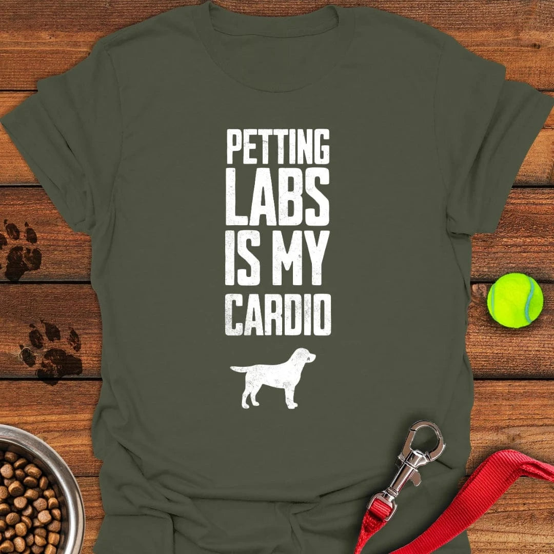 Petting Labs is My Cardio T-Shirt Military Green
