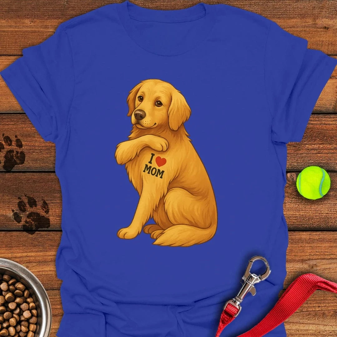 Golden Retriever I Love Mom T-Shirt