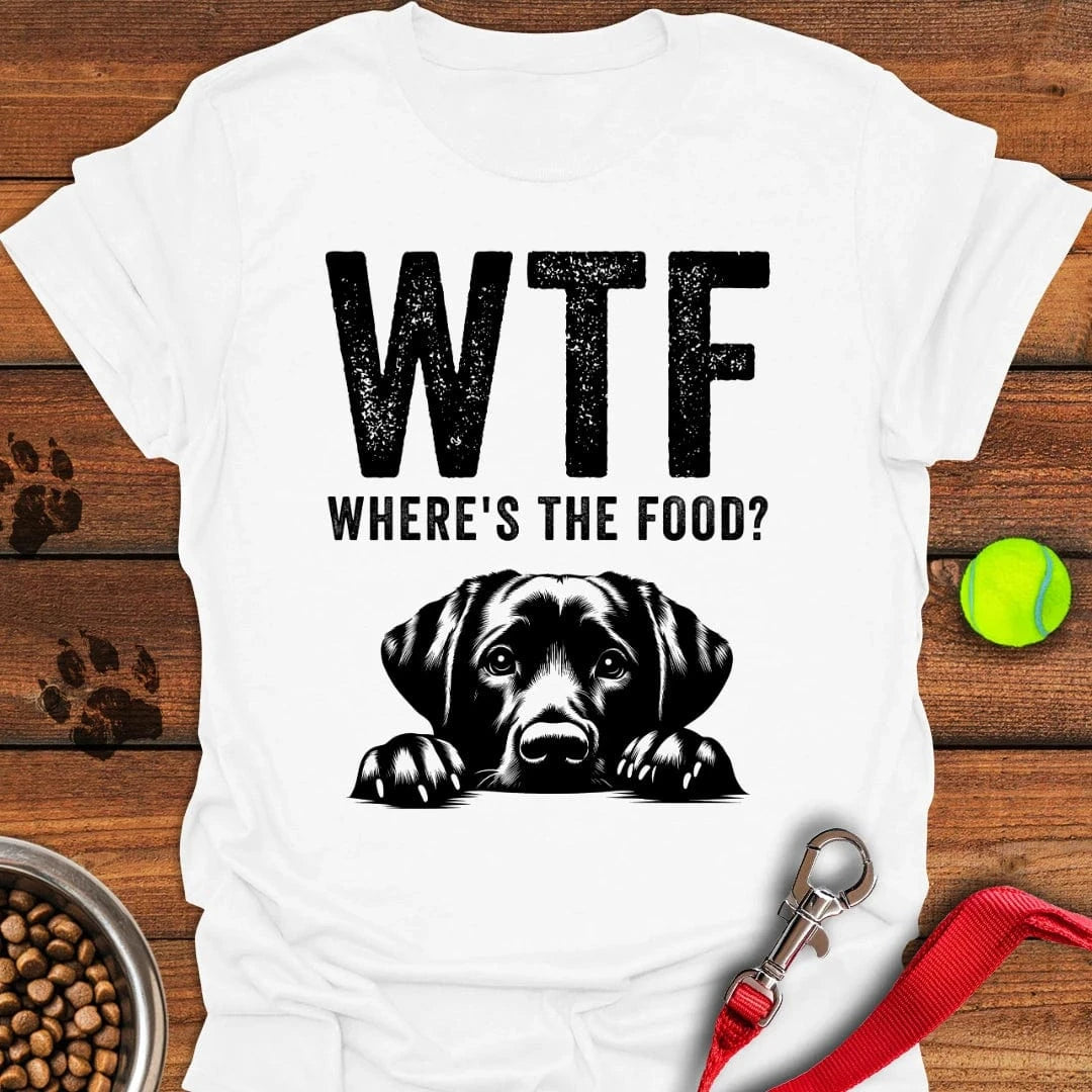 Where's The Food Labrador T-Shirt White