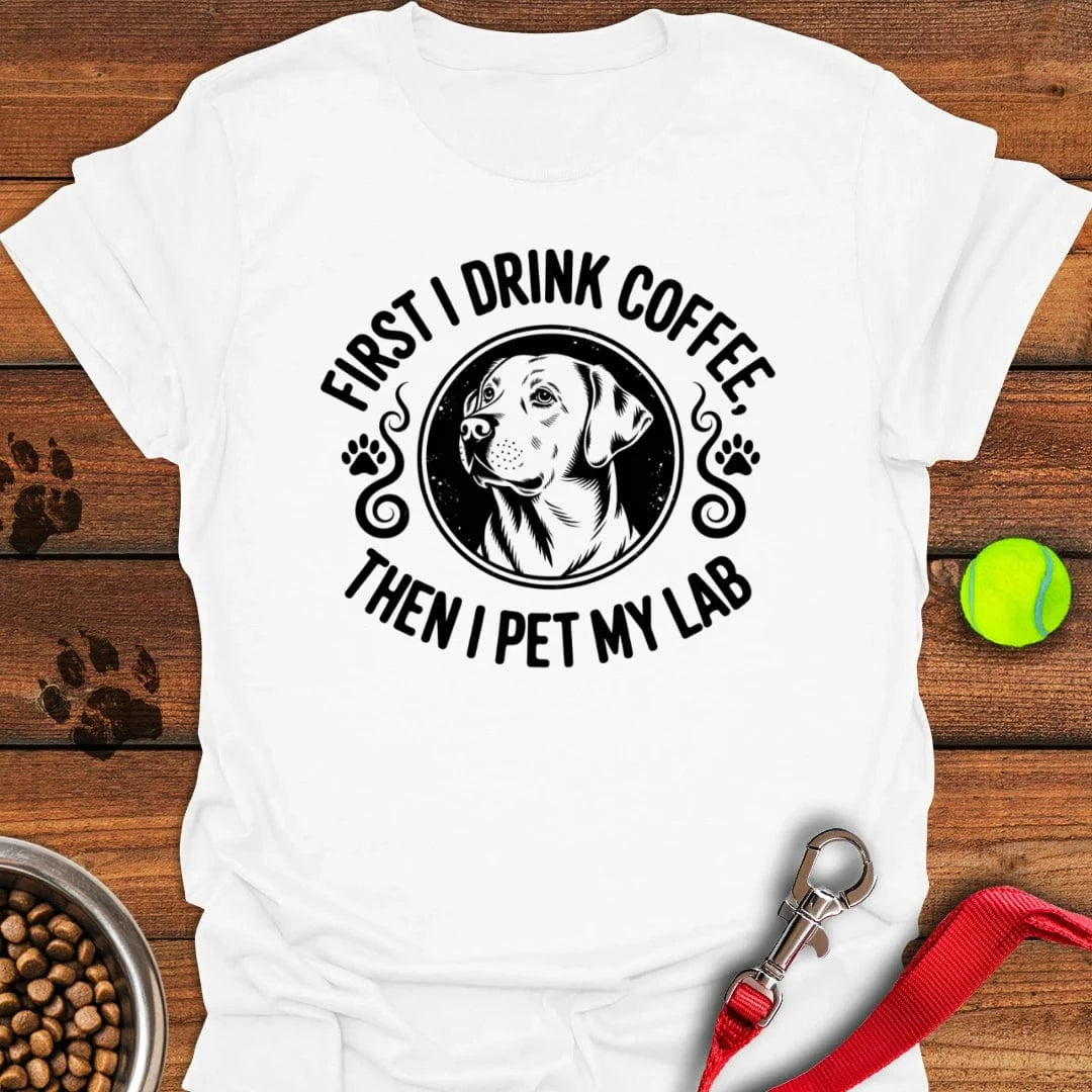 Coffee & Labrador T-Shirt White