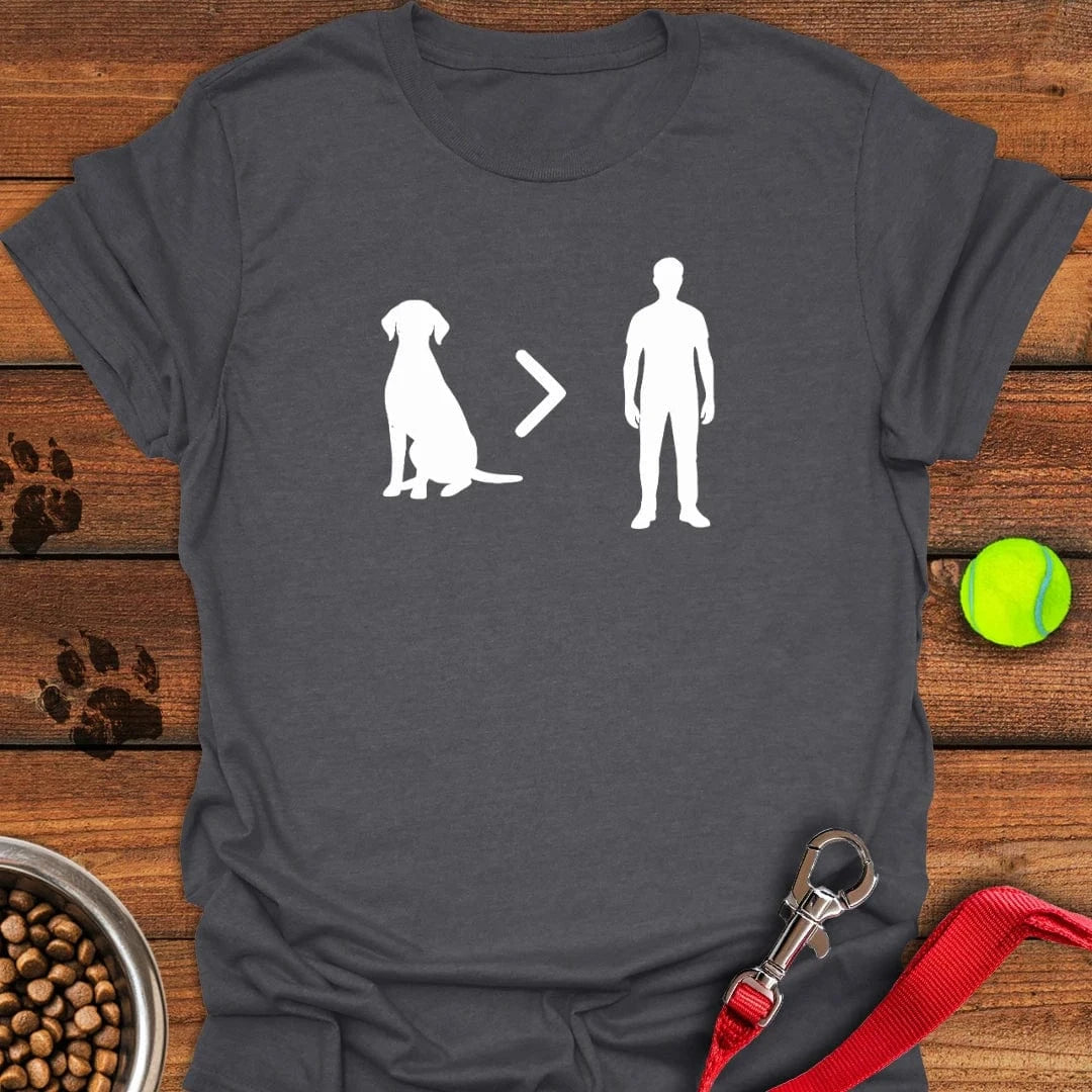 Labs Over People T-Shirt Dark Heather