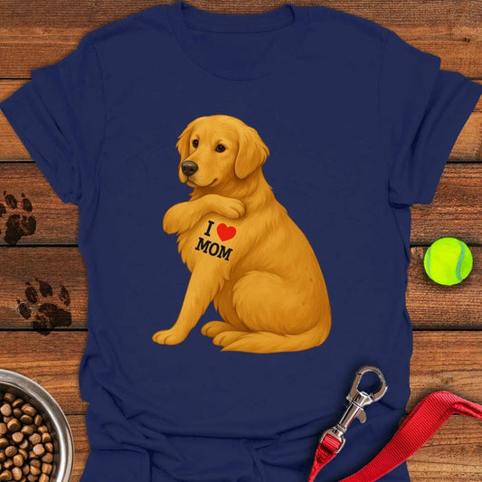 Golden Retriever Mom T-Shirt Navy