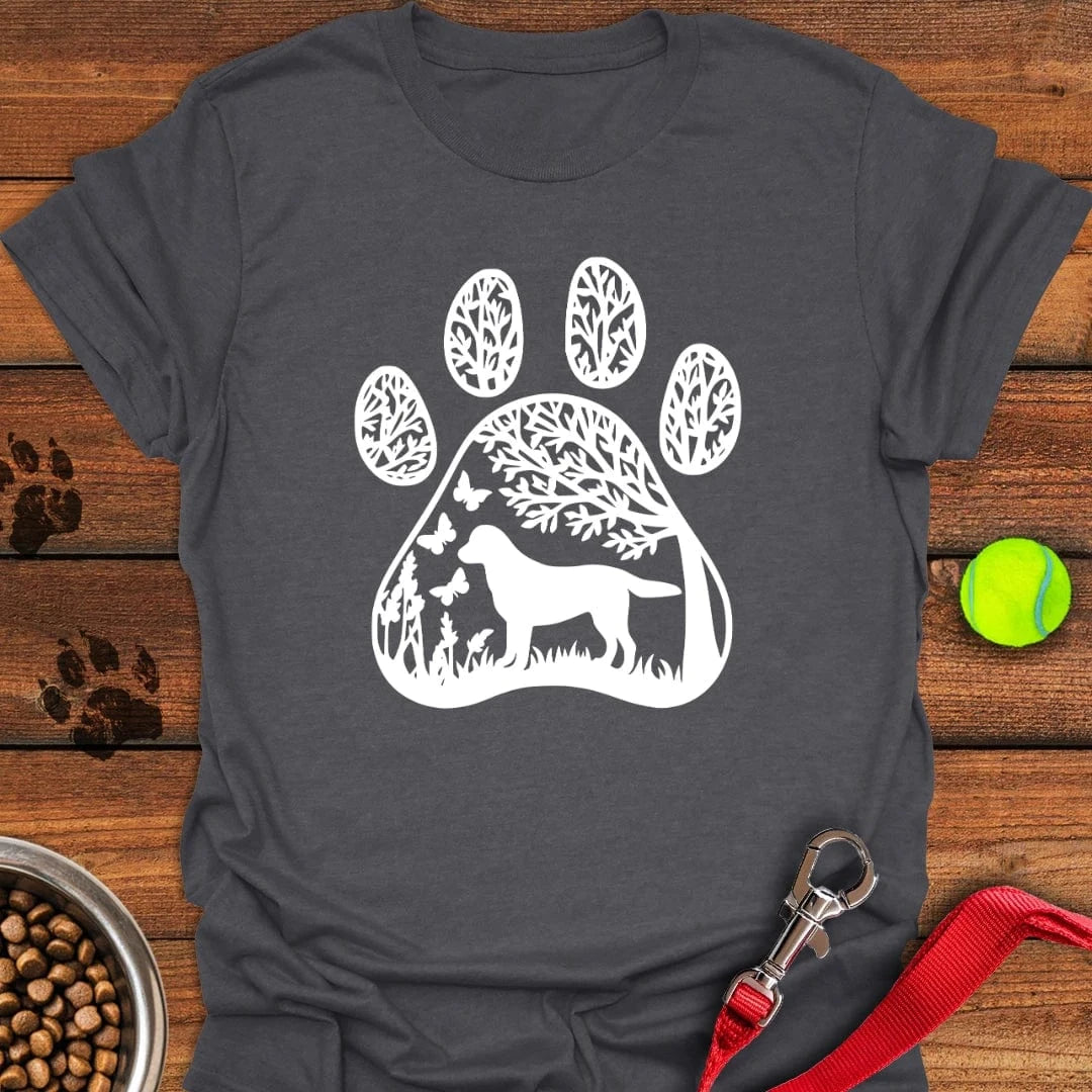 Labrador Nature Paw T-Shirt Dark Heather