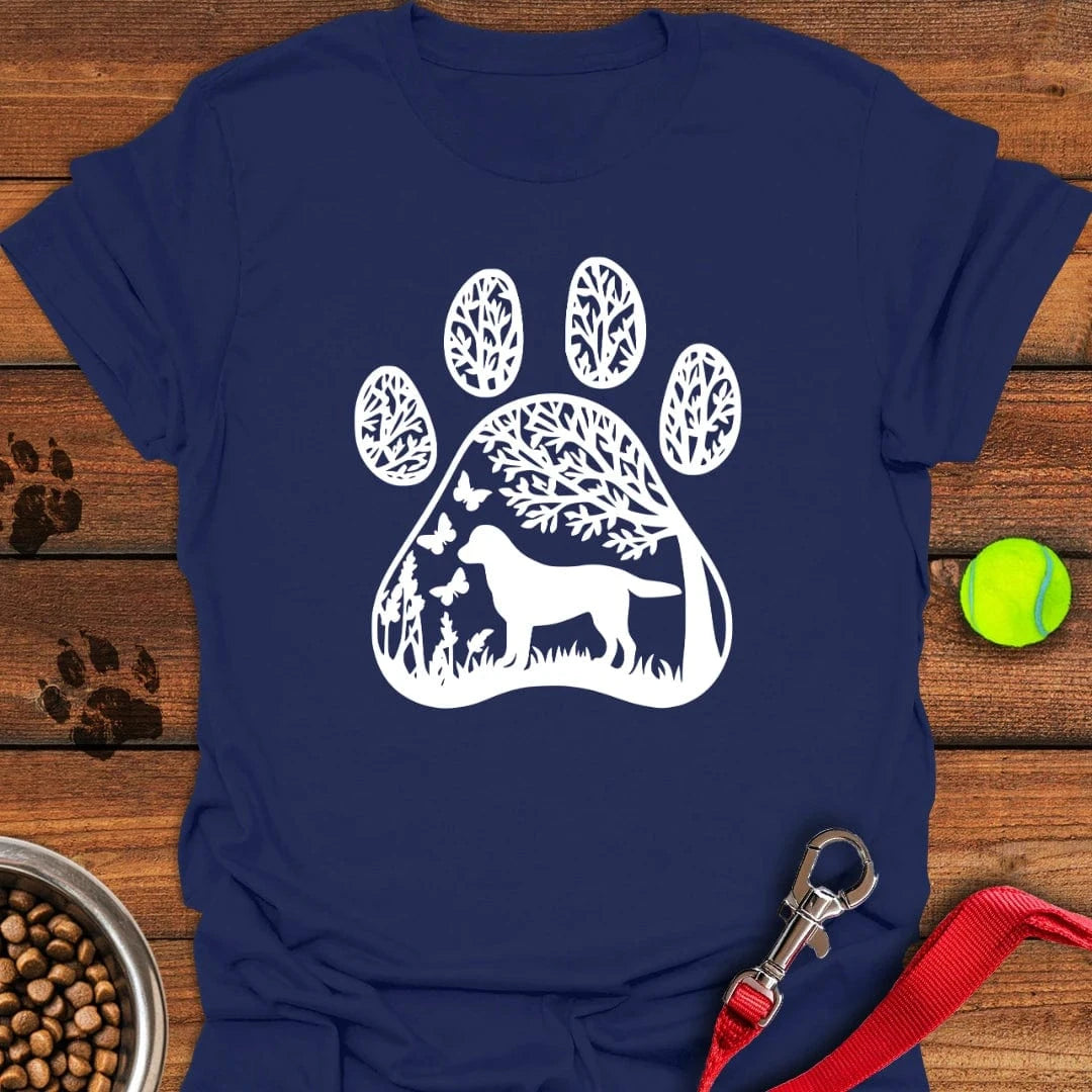 Labrador Nature Paw T-Shirt Navy