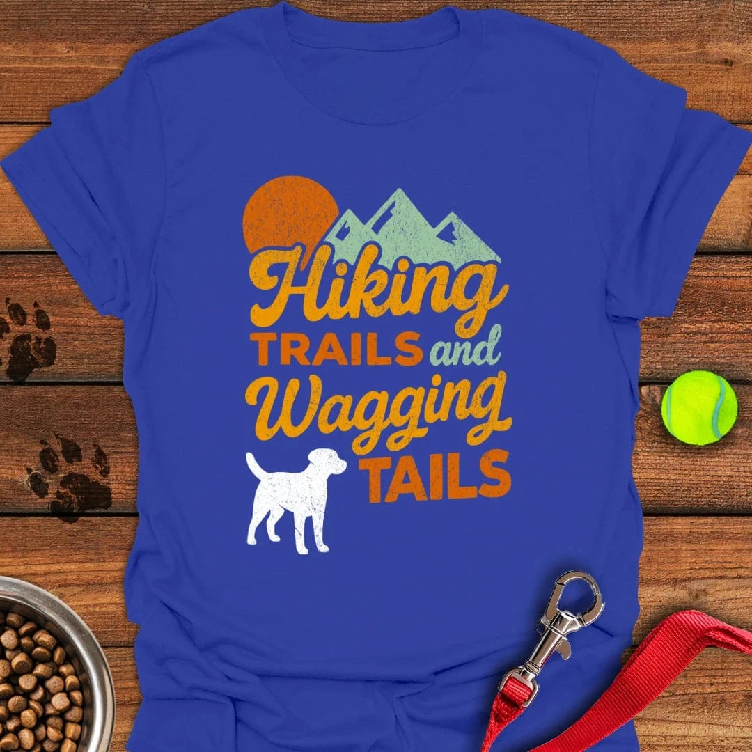 Hiking Trails and Wagging Tails T-Shirt Royal