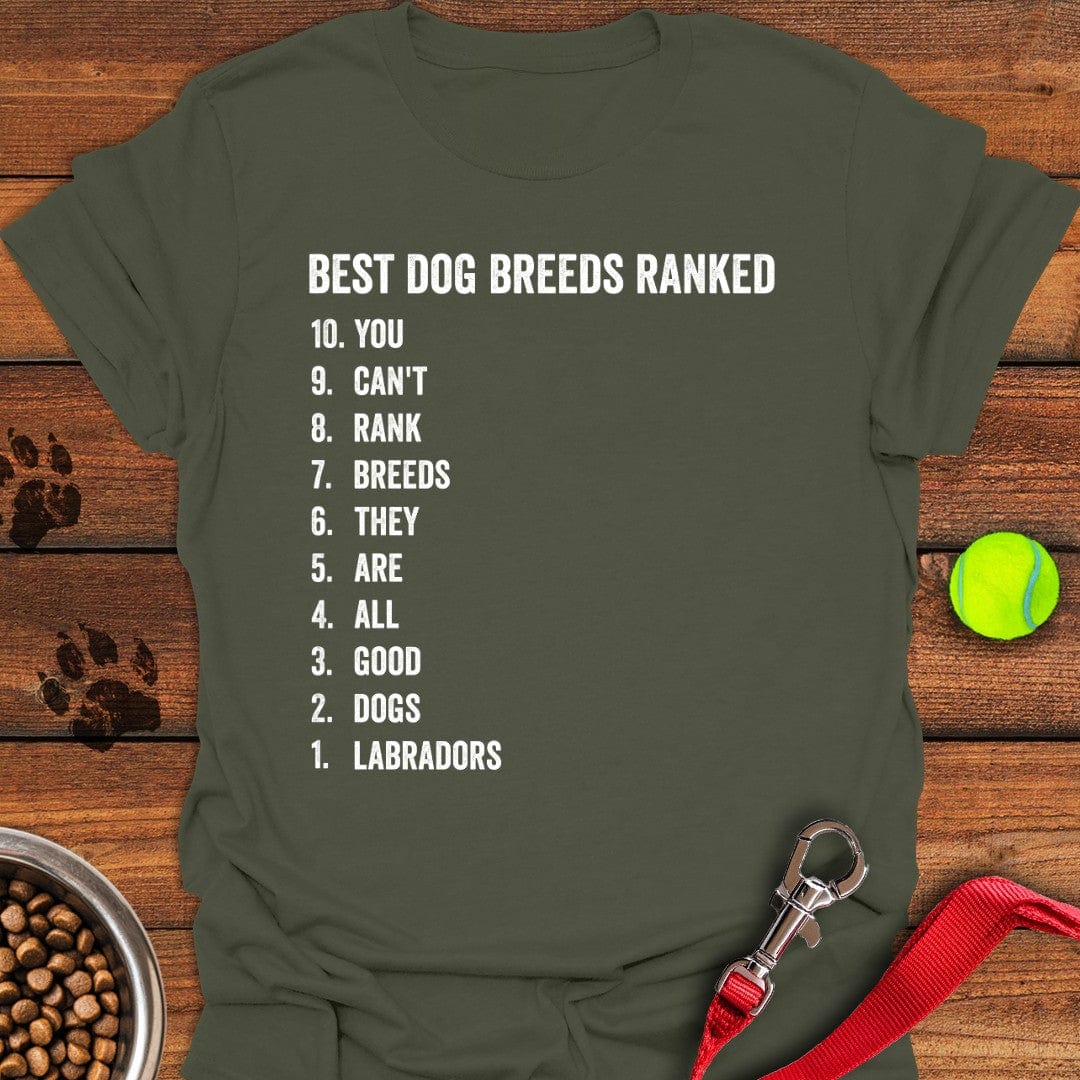Best Dog Breeds T-Shirt Military Green