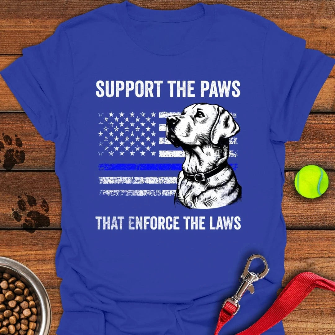 Thin Blue Line Police Labrador T-Shirt Royal