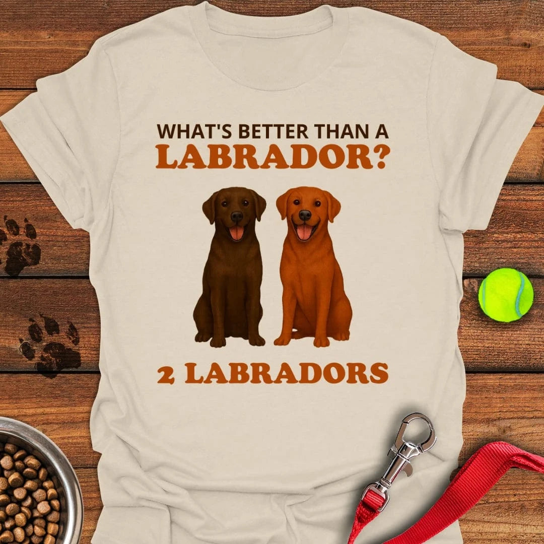 Fox Red and Chocolate Labrador T-Shirt Natural