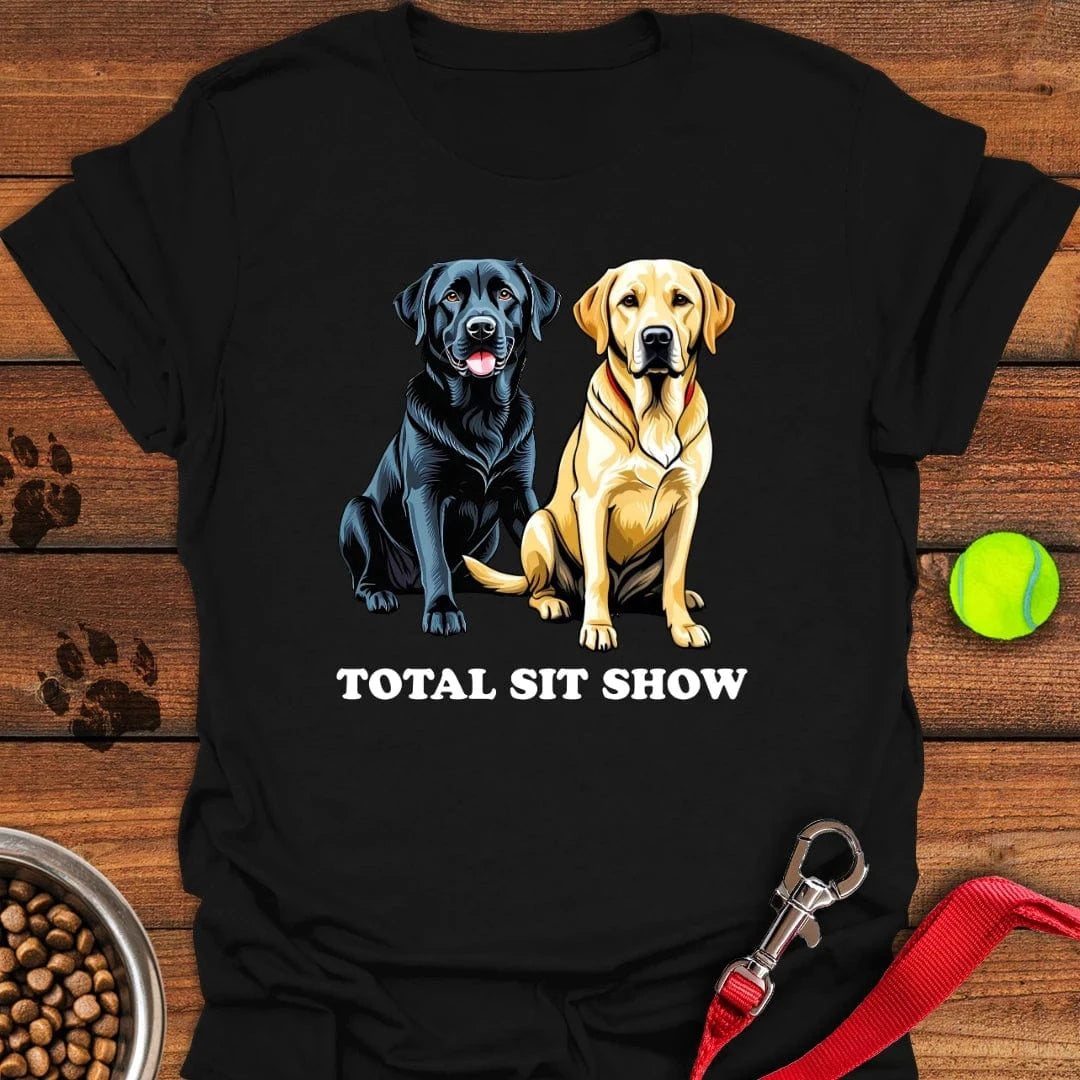 Total Sit Show Yellow & Black Lab T-Shirt Black