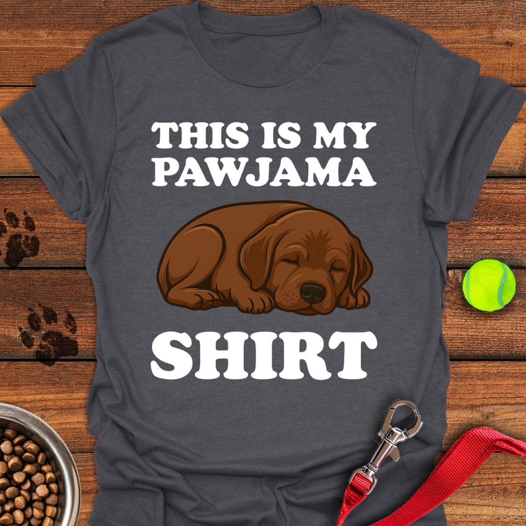 Chocolate Labrador Pajama T-Shirt Dark Heather