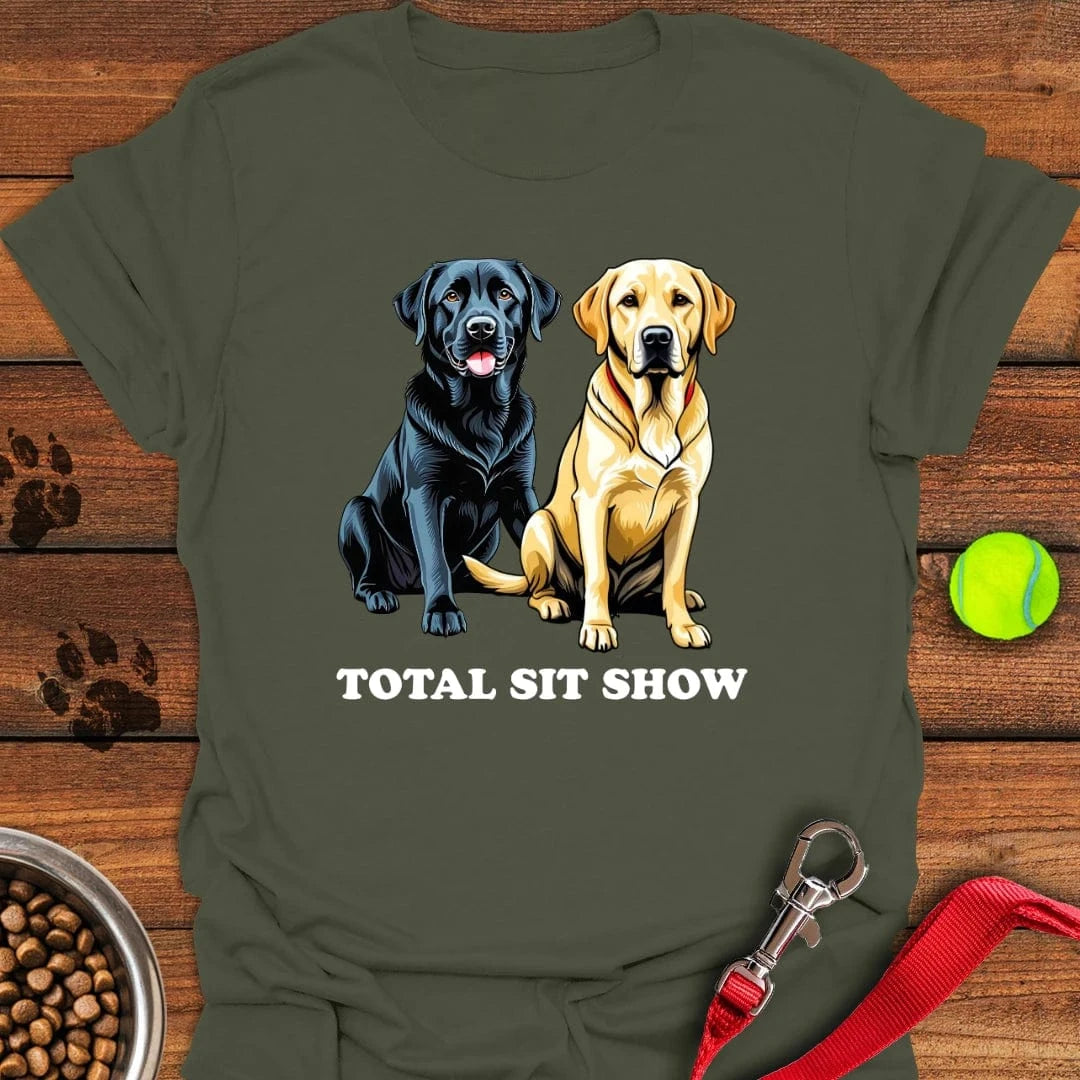 Total Sit Show Yellow & Black Lab T-Shirt