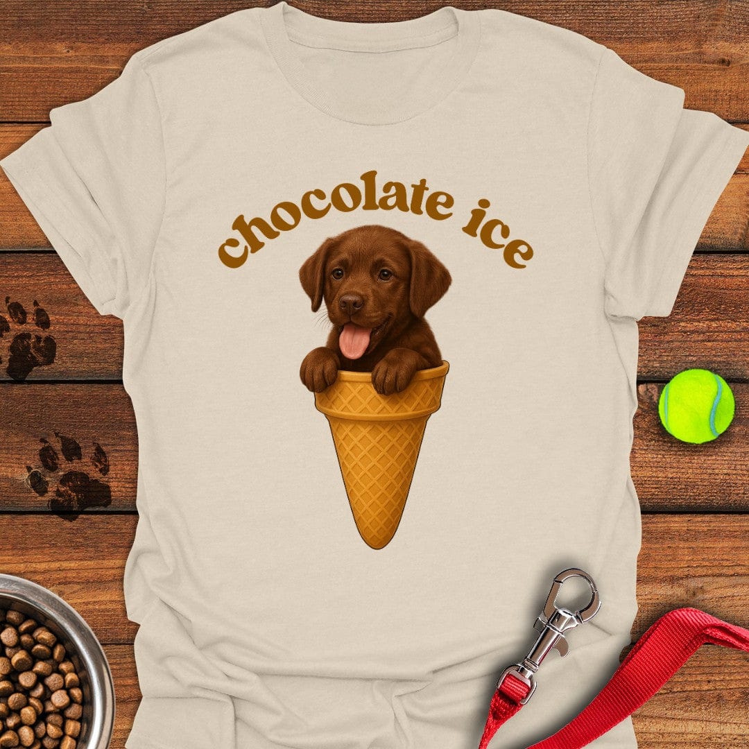 Chocolate Ice Labrador Puppy T-Shirt Natural