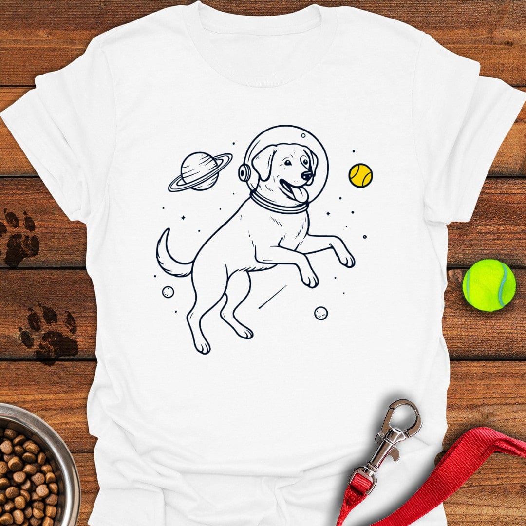 Labrador in Space T-Shirt White