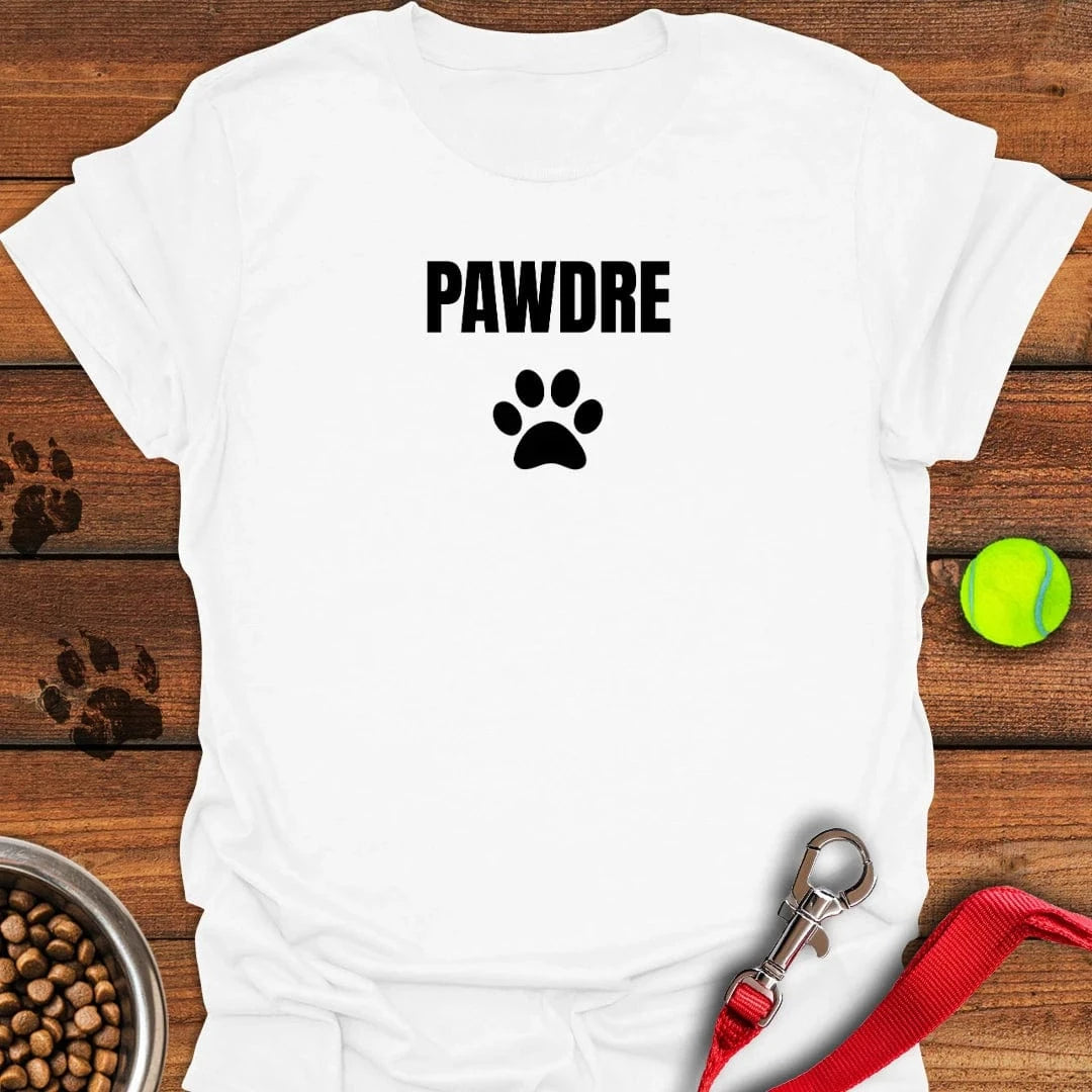 Pawdre Dog Father T-Shirt White