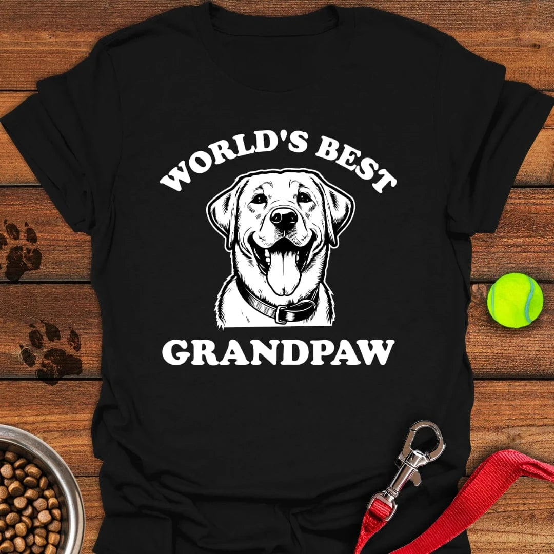 Best Grandpaw Lab T-Shirt Black