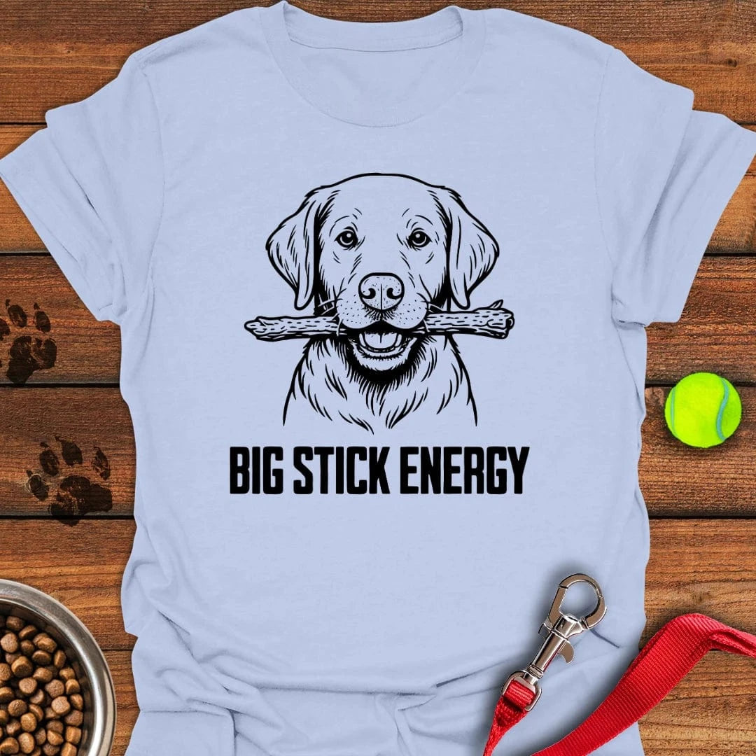 Labrador Big Stick Energy T-Shirt Light Blue