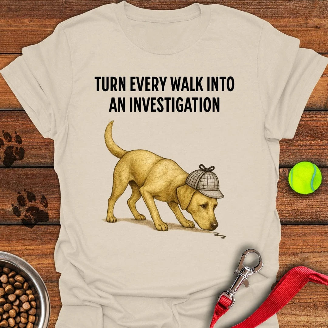 Yellow Labrador Detective T-Shirt Natural