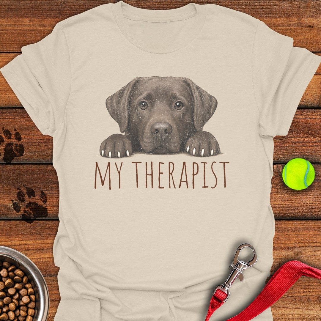 My Therapist Chocolate Lab T-Shirt Natural