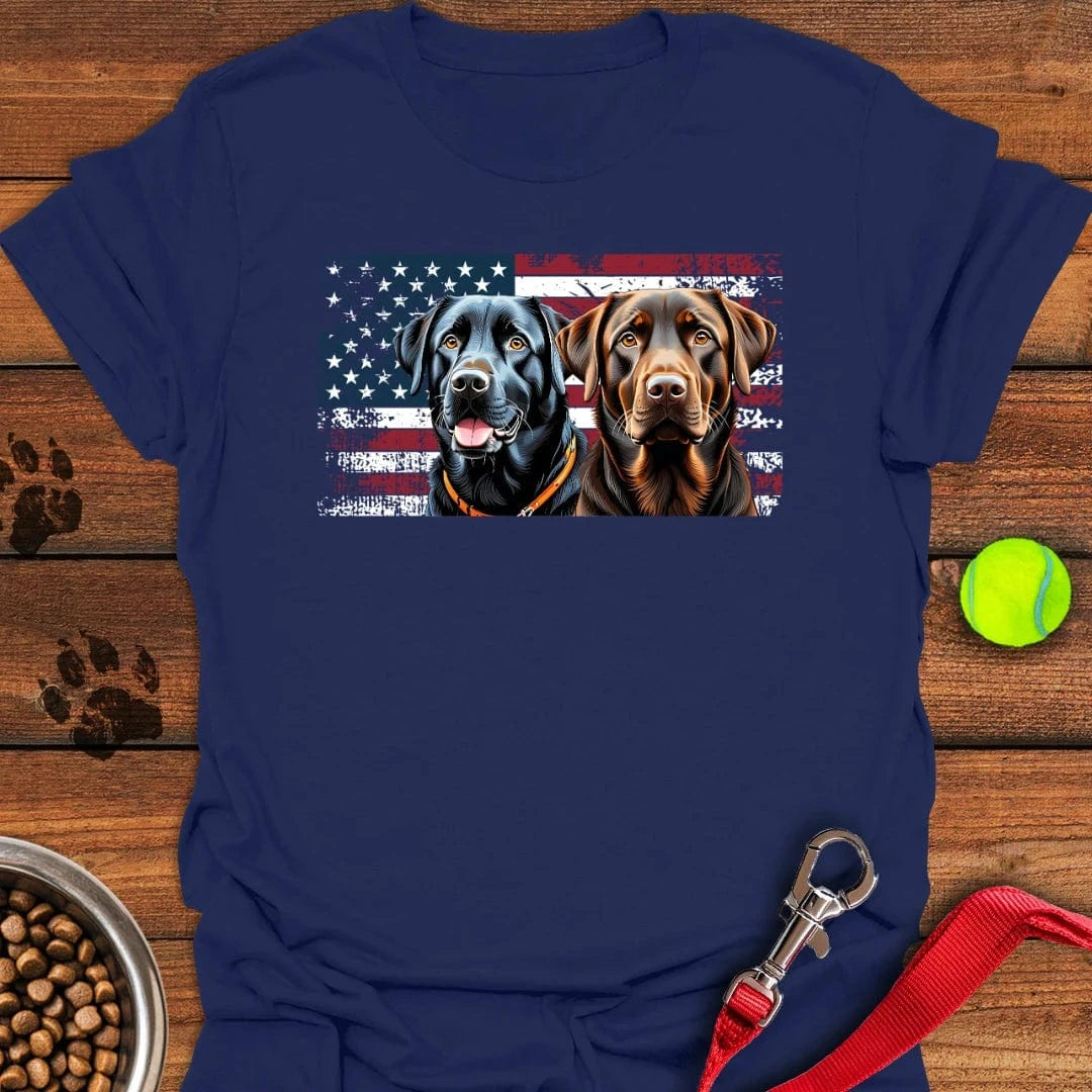 Chocolate & Black Labrador T-Shirt Royal