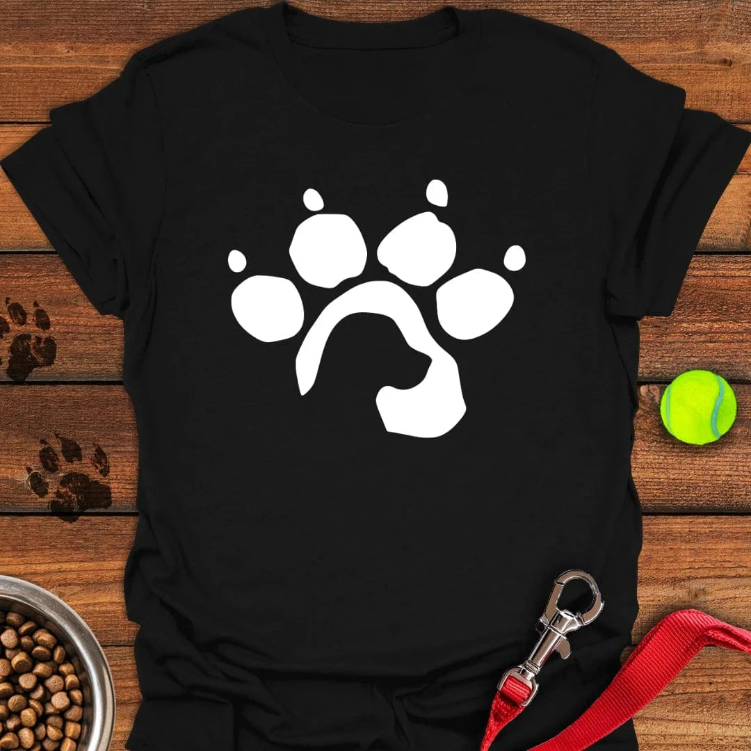 Labrador Paw T-Shirt Black