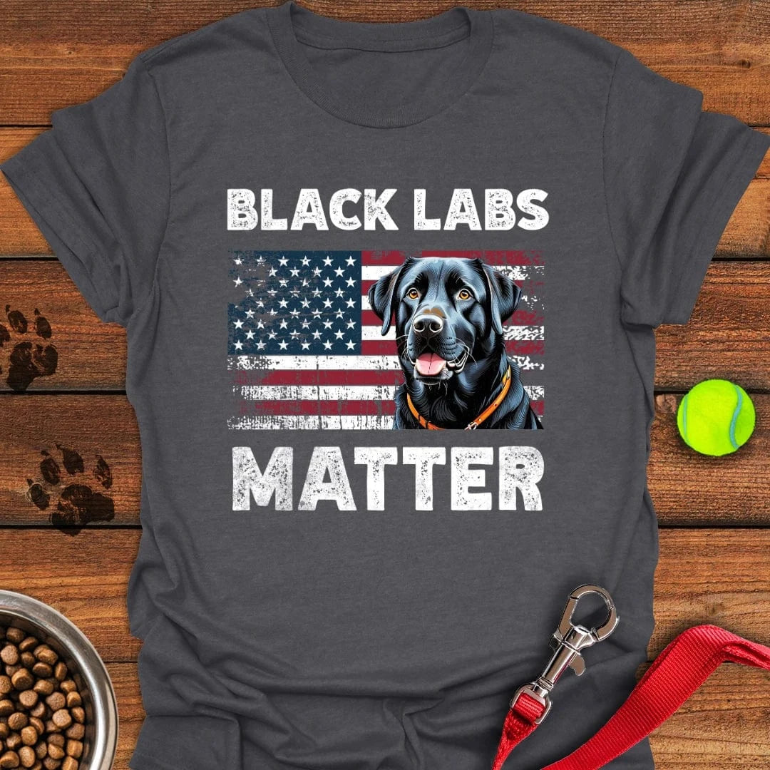 Black Labs Matter T-Shirt Dark Heather
