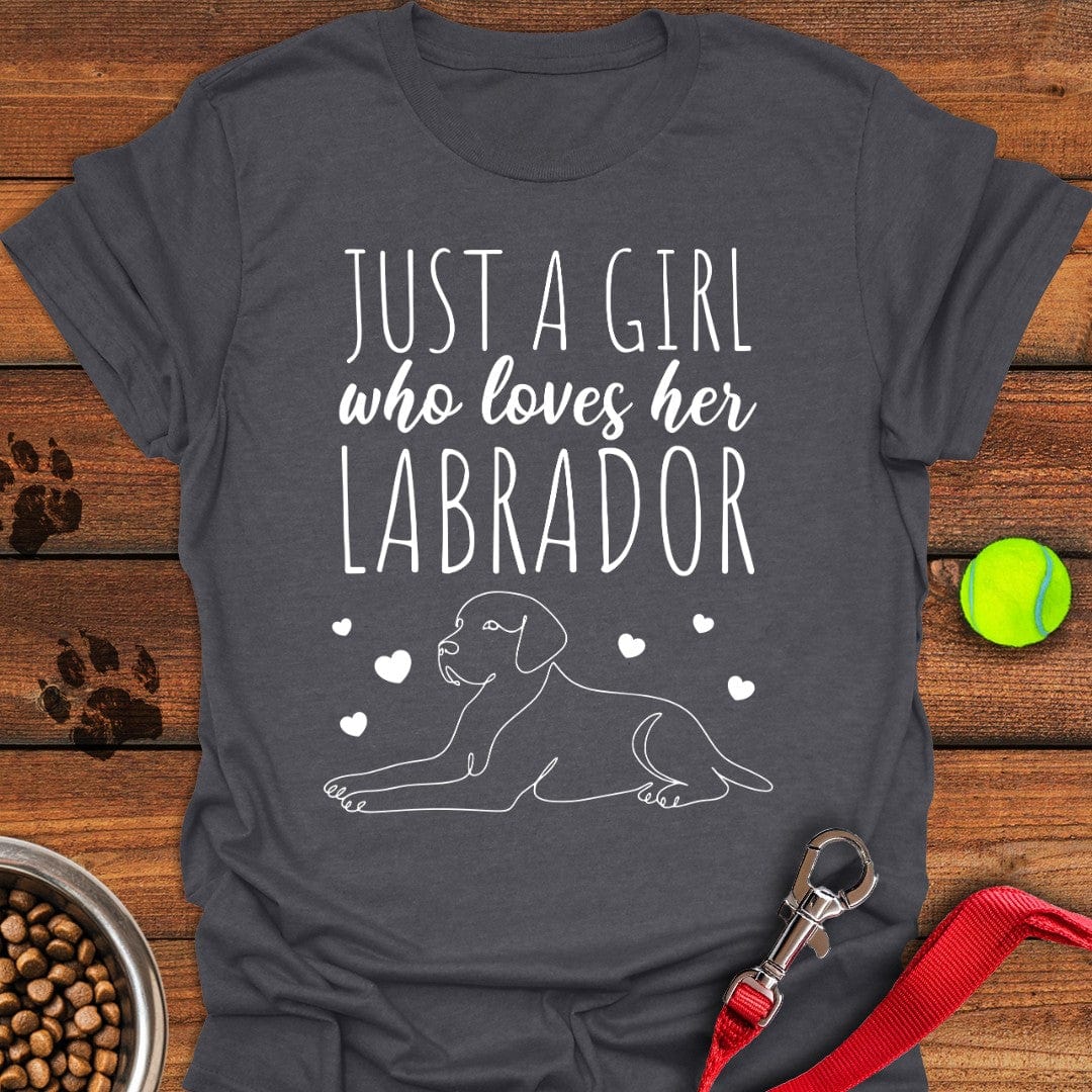 Just a Girl Who Loves Her Lab T-Shirt Dark Heather