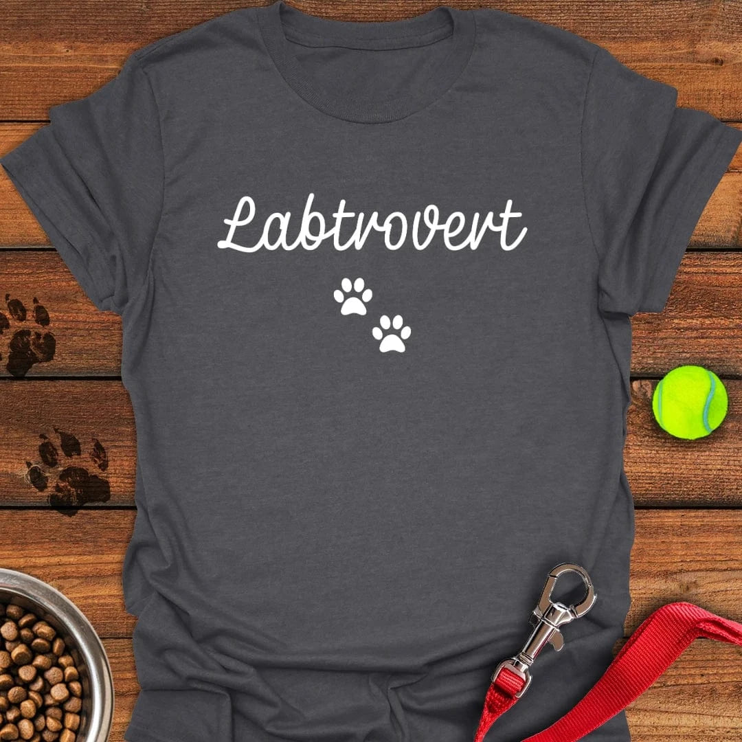 Labtrovert Labrador T-Shirt Dark Heather
