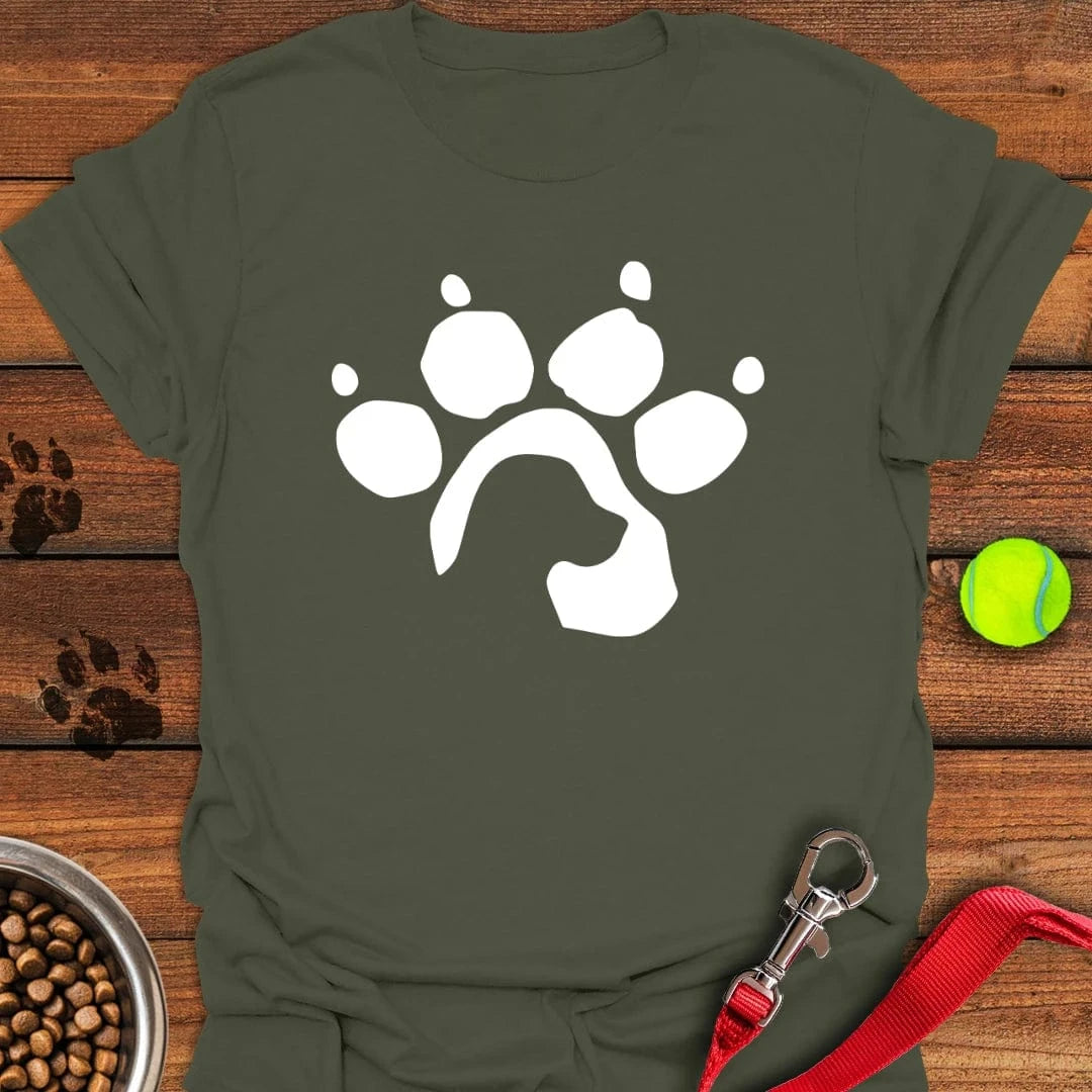 Labrador Paw T-Shirt Military Green