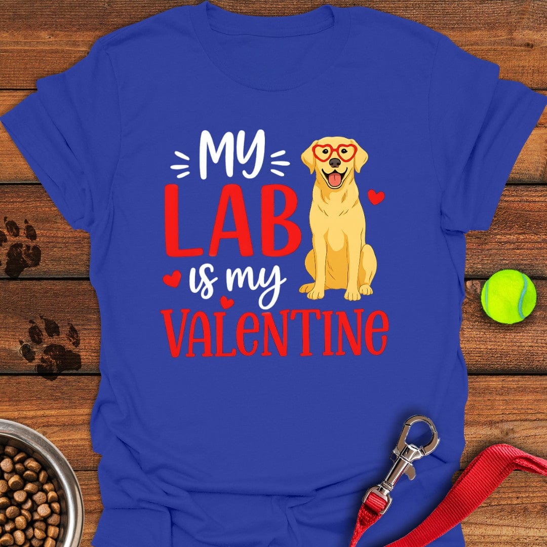 My Lab Is My Valentine T-Shirt Royal
