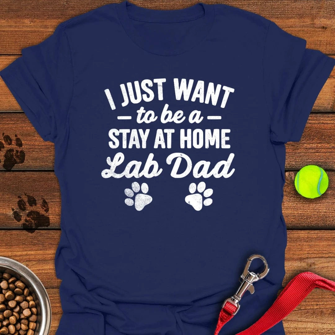 Stay at Home Lab Dad T-Shirt Navy