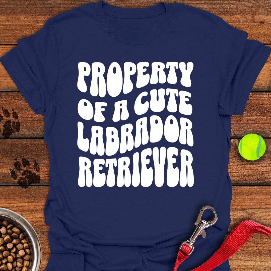 Property of a Cute Labrador T-Shirt Navy