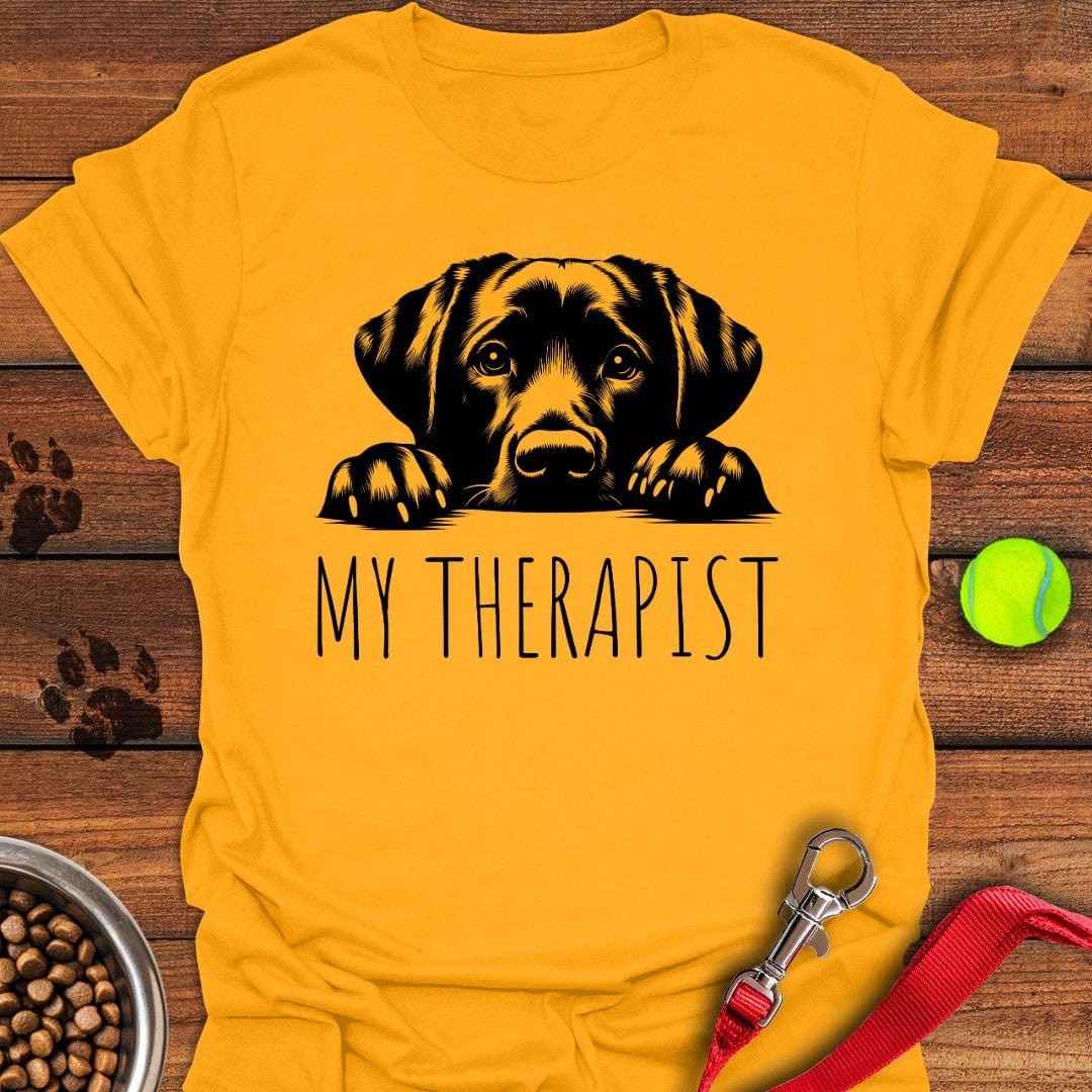 My Therapist Labrador T-Shirt Gold