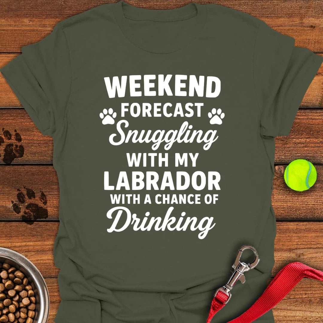 Weekend Forecast Labrador T-Shirt Military Green