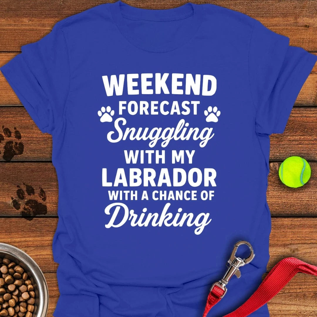 Weekend Forecast Labrador T-Shirt Royal