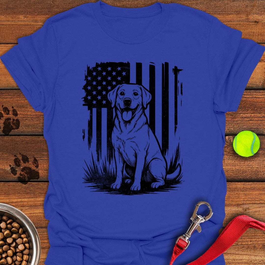 Labrador USA Flag T-Shirt Royal